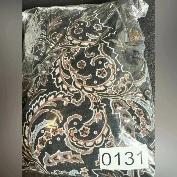 Talbots faux wrap orange brown houndstooth midi dress - Picture 11 of 11